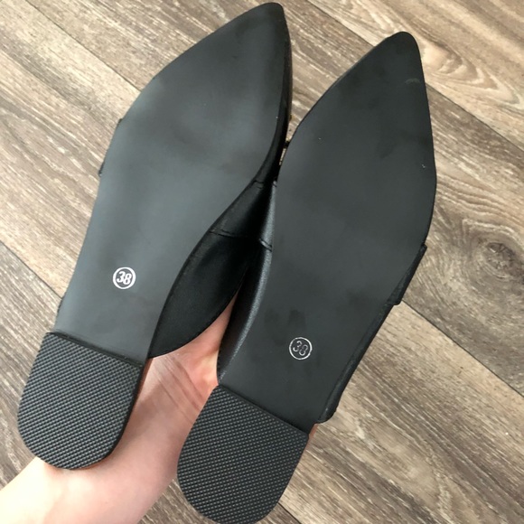 New Boutique Studded Slip On Black Mules - Picture 4 of 8